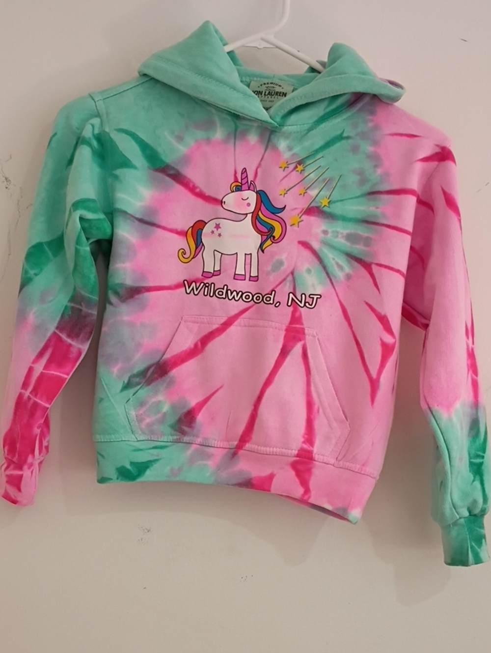 Ralph Lauren Tie-Dye Unicorn Hoodie - Pink & Green